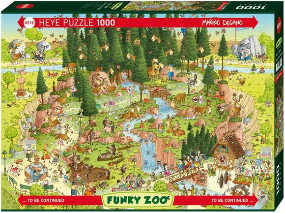 HEYE | Black Forest Habitat - Funky Zoo | Marino Degano | 1000 Pieces | Jigsaw Puzzle