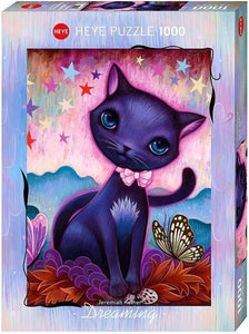 HEYE | Black Kitty - Dreaming | Jeremiah Ketner | 1000 Pieces | Jigsaw Puzzle