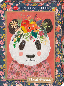 Cuddly Panda - Floral Friends | Mia Charro | Heye | 1000 Pieces | Jigsaw Puzzle
