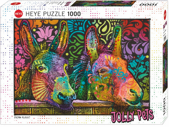 HEYE | Donkey Love - Jolly Pets | Dean Russo | 1000 Pieces | Jigsaw Puzzle