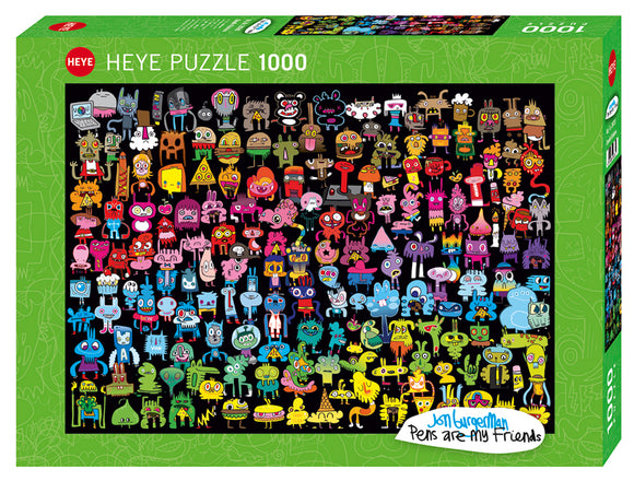 HEYE | Doodle Rainbow - Jon Burgerman | Pens are my Friends | 1000 Pieces | Jigsaw Puzzle