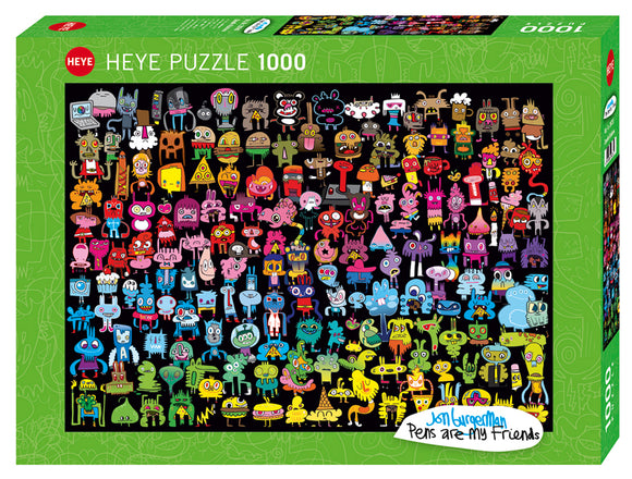 Doodle Rainbow - Jon Burgerman | Pens are my Friends | Heye | 1000 Pieces | Jigsaw Puzzle