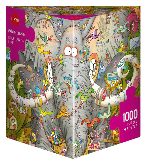 HEYE | Elephant's Life - Marino Degano | 1000 Pieces | Jigsaw Puzzle