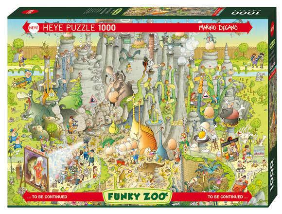 HEYE | Jurassic Habitat - Funky Zoo | Marino Degano | 1000 Pieces | Jigsaw Puzzle