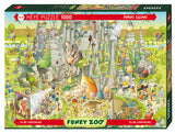 Jurassic Habitat - Funky Zoo | Marino Degano | Heye | 1000 Pieces | Jigsaw Puzzle