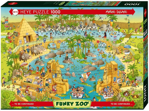 HEYE | Nile Habitat - Funky Zoo | Marino Degano | 1000 Pieces | Jigsaw Puzzle