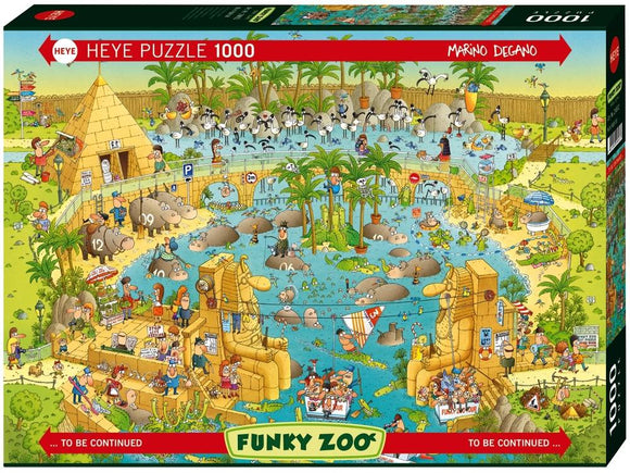 Nile Habitat - Funky Zoo | Marino Degano | Heye | 1000 Pieces | Jigsaw Puzzle