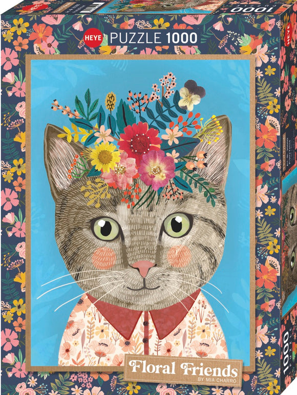 Pretty Feline - Floral Friends | Mia Charro | Heye | 1000 Pieces | Jigsaw Puzzle