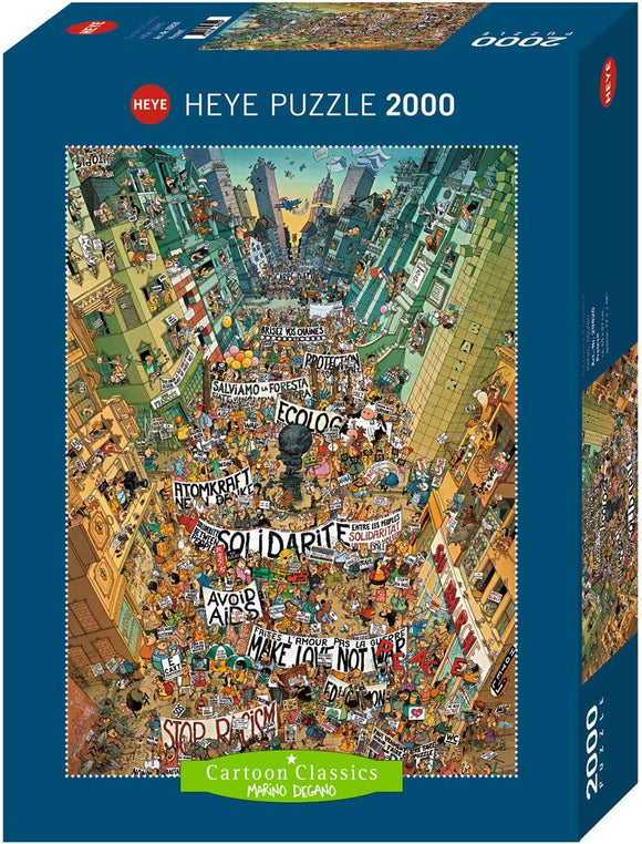 HEYE | Protest! - Cartoon Classics | Marino Degano | 2000 Pieces | Jigsaw Puzzle