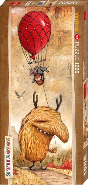 Red Balloon - Zozoville | Heye | 1000 Pieces | Vertical Jigsaw Puzzle
