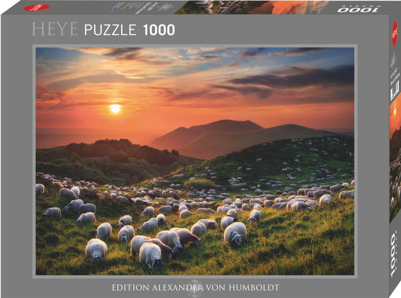 HEYE | Sheep and Volcanoes - Alexander Von Humboldt | 1000 Pieces | Jigsaw Puzzle