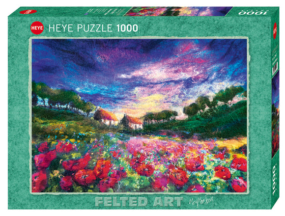 HEYE | Sundown Poppies - Felted Art | Moy Mackay | 1000 Pieces | Jigsaw Puzzle