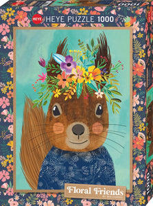 Sweet Squirrel - Floral Friends | Mia Charro | Heye | 1000 Pieces | Jigsaw Puzzle