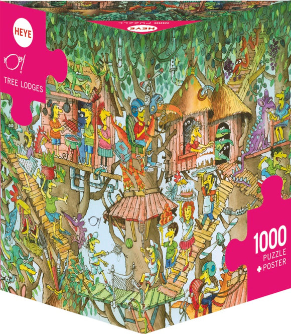 Tree Lodges - Korky Paul | Heye | 1000 Pieces | Jigsaw Puzzle