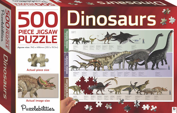 Hinkler | Dinosaurs - Puzzlebilities | 500 Pieces | Jigsaw Puzzle