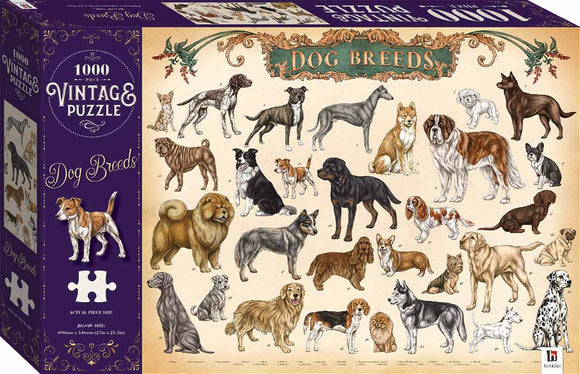 Hinkler | Dog Breeds - Vintage Puzzle | 1000 Pieces | Jigsaw Puzzle