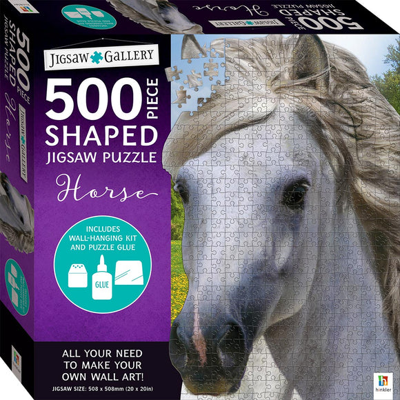 Hinkler | Horse - Jigsaw Gallery | 500 Pieces | Shaped Jigsaw Puzzle