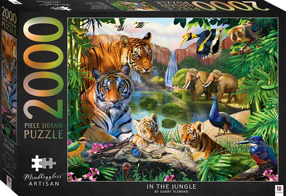 Hinkler | In The Jungle - Garry Fleming | Mindbogglers | 2000 Pieces | Jigsaw Puzzle
