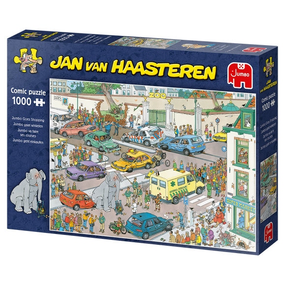 Jumbo Goes Shopping - Jan van Haasteren | JUMBO | 1000 Pieces | Jigsaw Puzzle