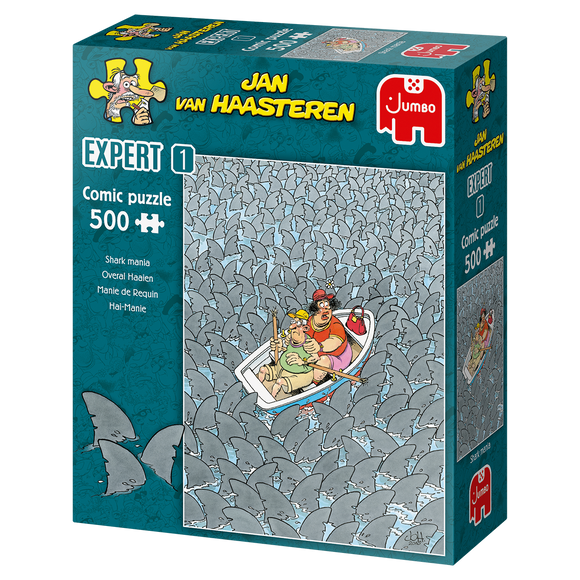 Shark Mania - Jan van Haasteren | Expert 1 | JUMBO | 500 Pieces | Jigsaw Puzzle