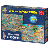 The Music Shop & Holiday Jitters | Jan van Haasteren | Jumbo | 2 X 1000 Pieces | Jigsaw Puzzle
