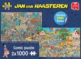 The Music Shop & Holiday Jitters | Jan van Haasteren | Jumbo | 2 X 1000 Pieces | Jigsaw Puzzle