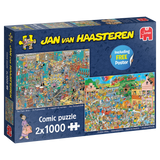 The Music Shop & Holiday Jitters | Jan van Haasteren | Jumbo | 2 X 1000 Pieces | Jigsaw Puzzle