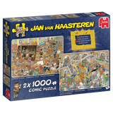 Rembrandt's Studio & Trip to the Museum | Jan van Haasteren | Jumbo | 2 X 1000 Pieces | Jigsaw Puzzle