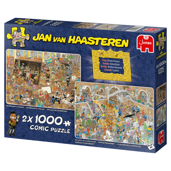 Rembrandt's Studio & Trip to the Museum | Jan van Haasteren | JUMBO | 2 X 1000 Pieces | Jigsaw Puzzle