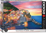 Manarola at Dusk - Italy | Eurographics | 2000 Pieces | Jigsaw Puzzle