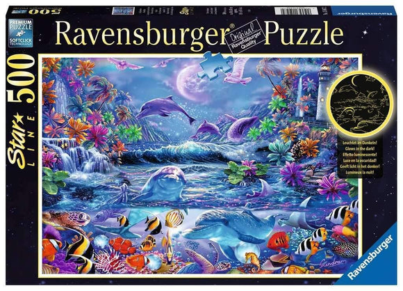 Ravensburger | Moonlit Magic - StarLine | 500 Pieces | Jigsaw Puzzle | Glow In The Dark