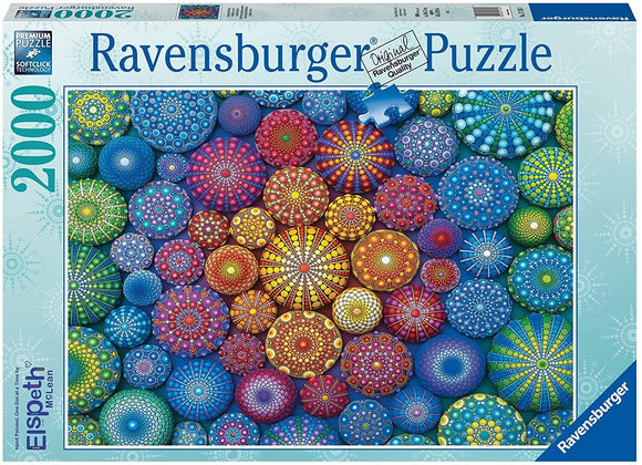 Radiating Rainbow Mandalas | Ravensburger | 2000 Pieces | Jigsaw Puzzle