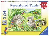 Sweet Koalas and Panda | Ravensburger | 2 x 24 Pieces | Jigsaw Puzzle