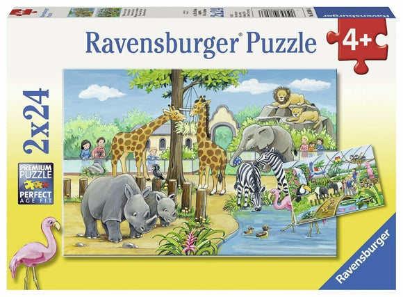Ravensburger | Welcome To The Zoo | 2 x 24 Pieces | Jigsaw Puzzle