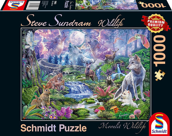 Schmidt | Moonlit Wildlife - Steve Sundram | 1000 Pieces | Jigsaw Puzzle