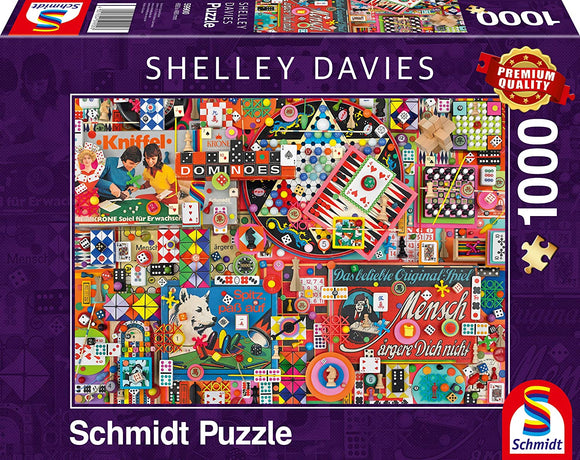 Schmidt | Vintage Board Games - Shelley Davies | 1000 Pieces | Jigsaw Puzzle