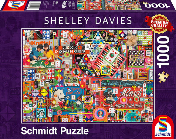 Vintage Board Games - Shelley Davies | Schmidt | 1000 Pieces | Jigsaw Puzzle