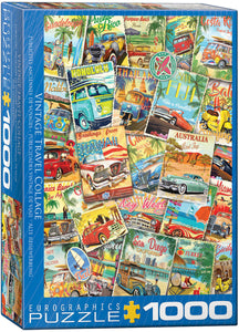 Eurographics | Vintage Travel Collage - Vintage Art Collages | 1000 Pieces | Jigsaw Puzzle