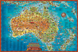 Giant Map Puzzle - Down Under | Blue Opal | 300 Pieces | Jigsaw Puzzle