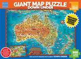 Giant Map Puzzle - Down Under | Blue Opal | 300 Pieces | Jigsaw Puzzle