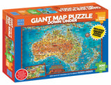 Giant Map Puzzle - Down Under | Blue Opal | 300 Pieces | Jigsaw Puzzle