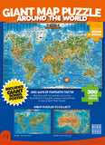 Giant Map Puzzle - Around the World | Blue Opal | 300 Pieces | Jigsaw Puzzle