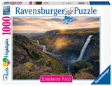 Haifoss Waterfall - Iceland | Scandinavian Places | Ravensburger | 1000 Pieces | Jigsaw Puzzle - Puzzles +
