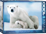 Polar Bear & Baby - Animal Life Photography | Eurographics | 1000 Pieces | Jigsaw Puzzle - Puzzles +