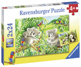 Sweet Koalas and Panda | Ravensburger | 2 x 24 Pieces | Jigsaw Puzzle