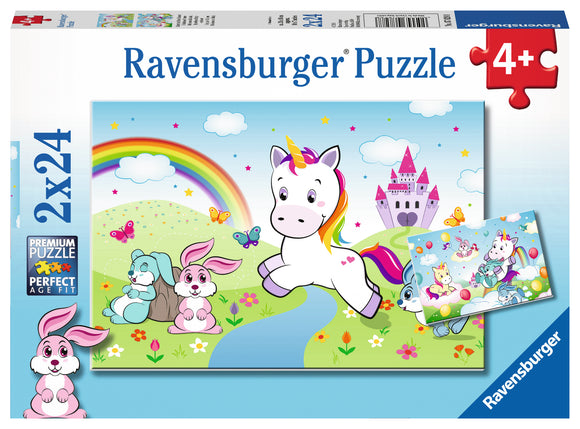 Ravensburger | Fairy Tale Unicorn | 2 x 24 Pieces | Jigsaw Puzzle