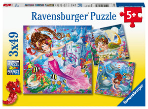 Ravensburger | Charming Mermaids | 3 X 49 Pieces | Jigsaw Puzzle