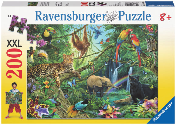 Ravensburger | Animals in the Jungle | 200 XXL Pieces | Jigsaw Puzzle
