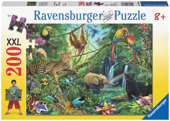 Animals in the Jungle | Ravensburger | 200 XXL Pieces | Jigsaw Puzzle