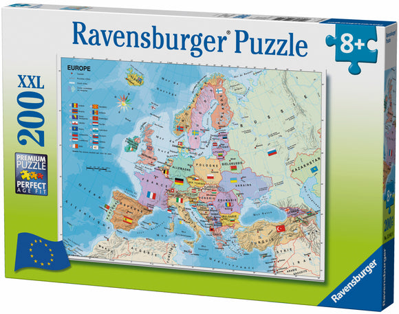 Ravensburger | European map | 200 XXL Pieces | Jigsaw Puzzle